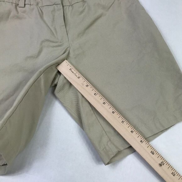 Tommy Hilfiger Womens Cotton Chino Khaki Shorts Beige Flat Front Pockets Size 4 - Picture 5 of 11
